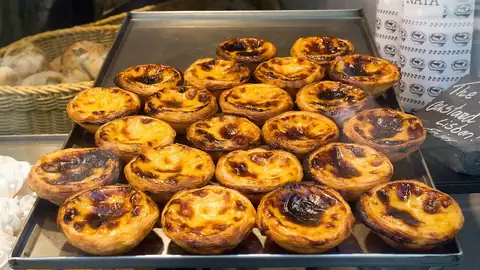 Tray of Portuguese tarts